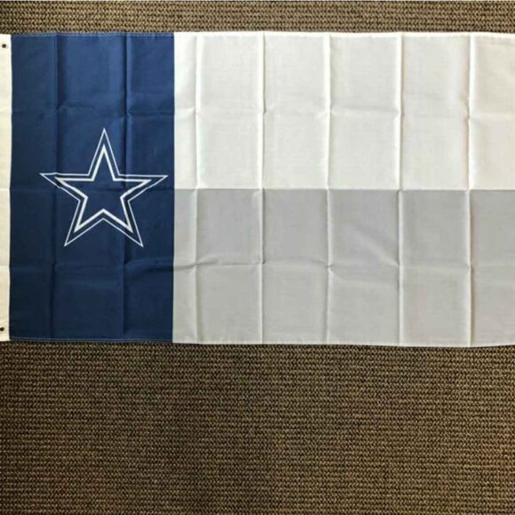 Dallas Cowboys Flag Banner Texas Style‎ Mancave Tailgate Garage New 3x5ft - Picture 2 of 2